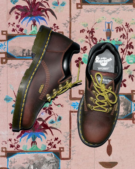 Stussy Dr. Martens 8053 HY Stussy Brown Grailed