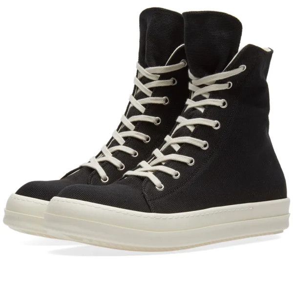 image of Rick Owens Ramones (Vegan) Shoes in Black, Men's (Size 10)