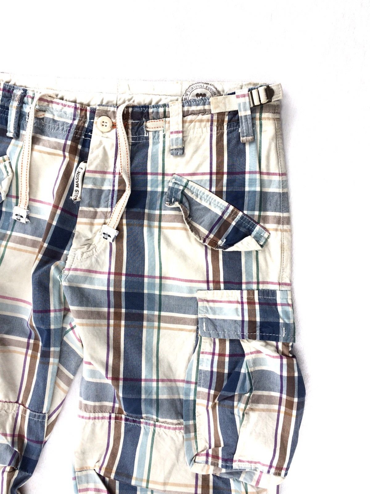 Japanese Brand Checkered Plaid Tartan Bondage Parachute Trousers Cargo Pant Size US 32 / EU 48 - 3 Thumbnail