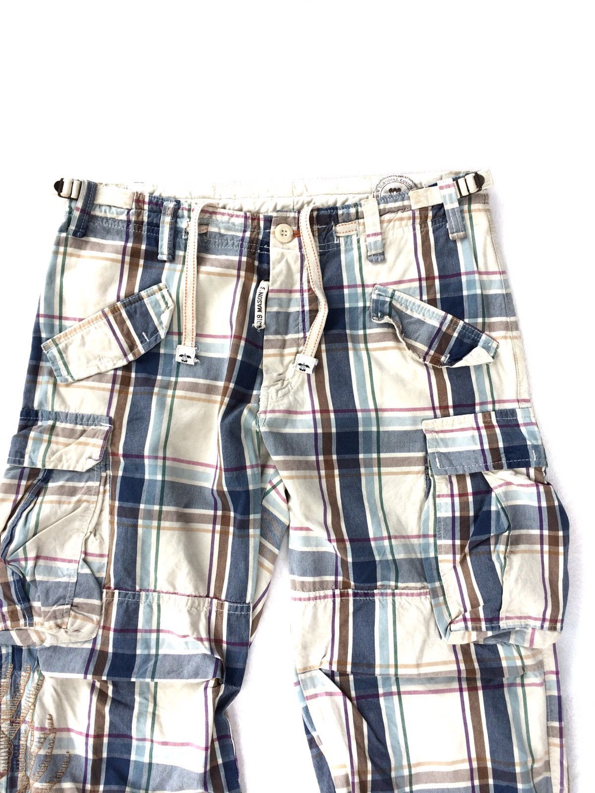 Japanese Brand Checkered Plaid Tartan Bondage Parachute Trousers Cargo Pant Size US 32 / EU 48 - 2 Thumbnail