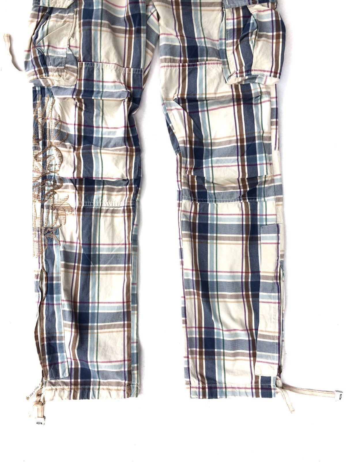 Japanese Brand Checkered Plaid Tartan Bondage Parachute Trousers Cargo Pant Size US 32 / EU 48 - 5 Thumbnail