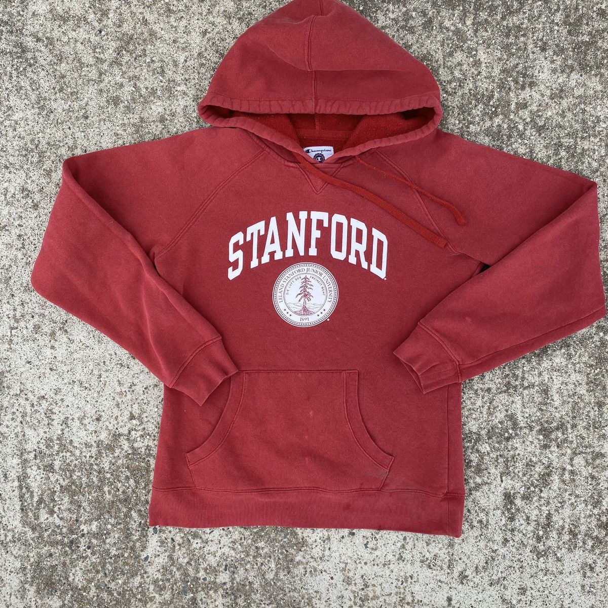 Champion VINTAGE STANFORD UNIVERSITY COLLEGE HOODIE USA 90s SPORT Y2K Size US S / EU 44-46 / 1 - 1 Thumbnail
