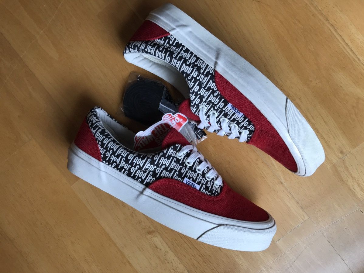 Fear of god fashion vans red