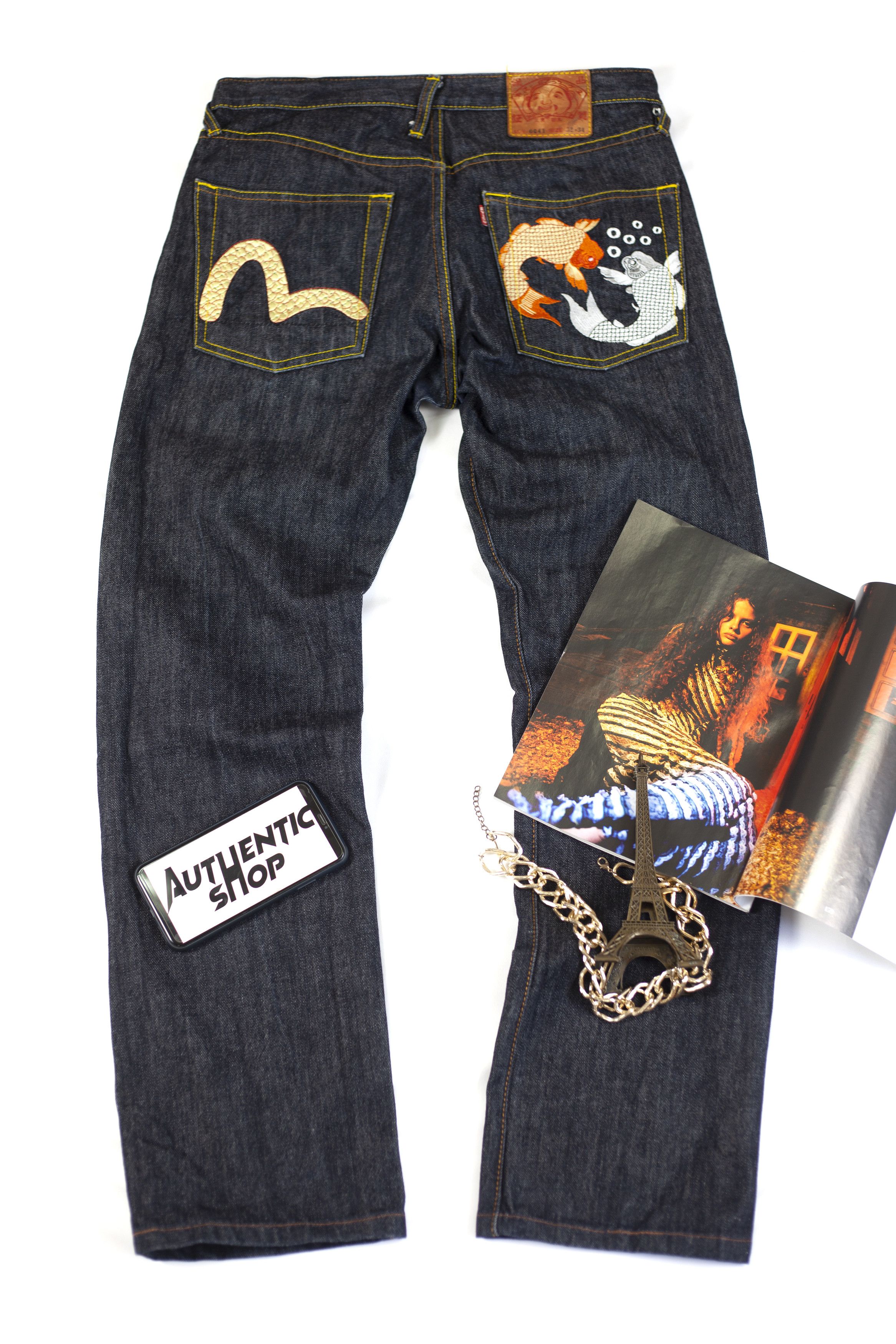 Evisu × Japanese Brand × Vintage Evisu Vintage Koi Fish Jeans 