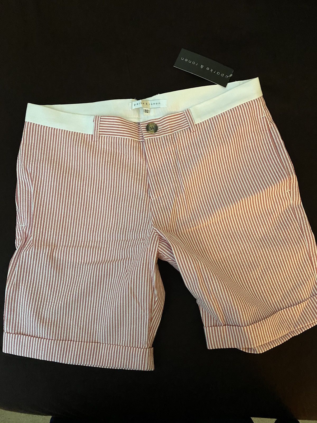 Parke & Ronen Seersucker Shorts Size 32
