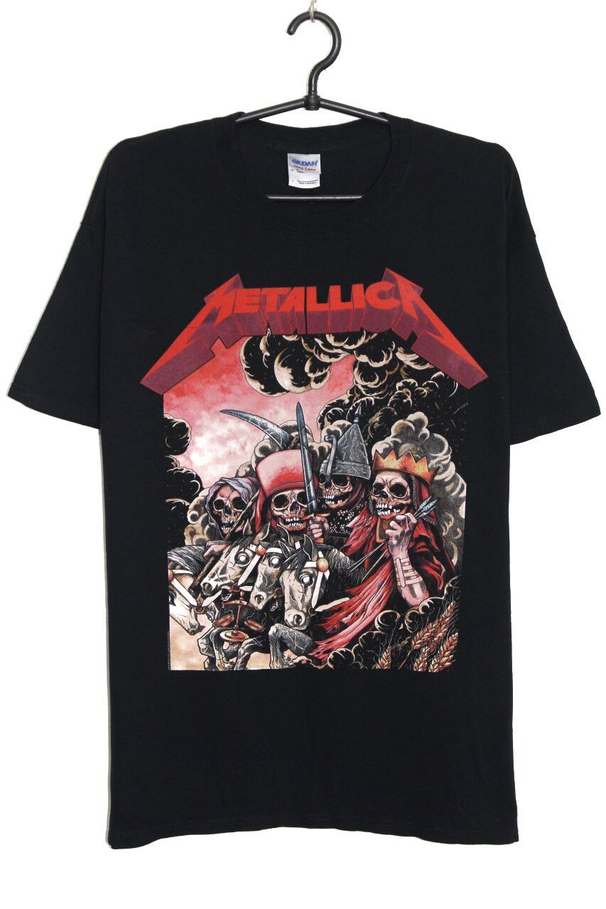 Vintage Metallica 2014 Tour Skulls Black T Shirt Grailed