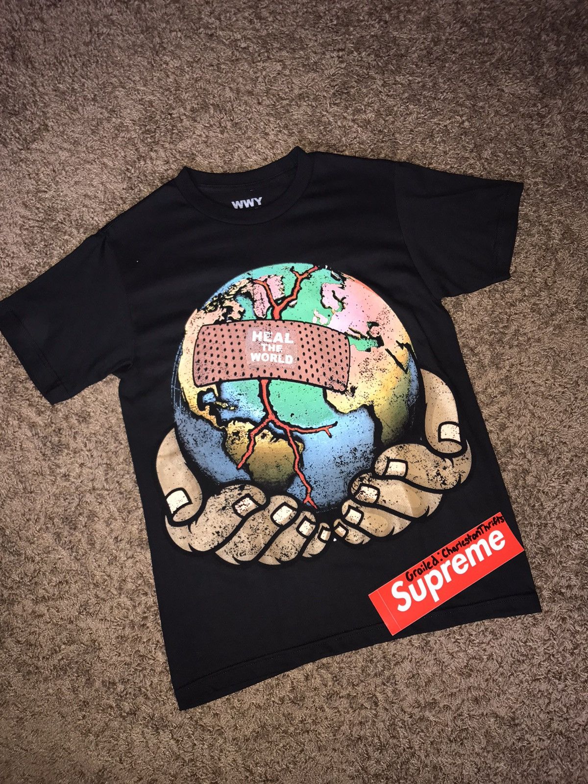 Vintage × Worldwide Youth WWY Heal The World Tee BLM Size US S / EU 44-46 / 1 - 1 Thumbnail