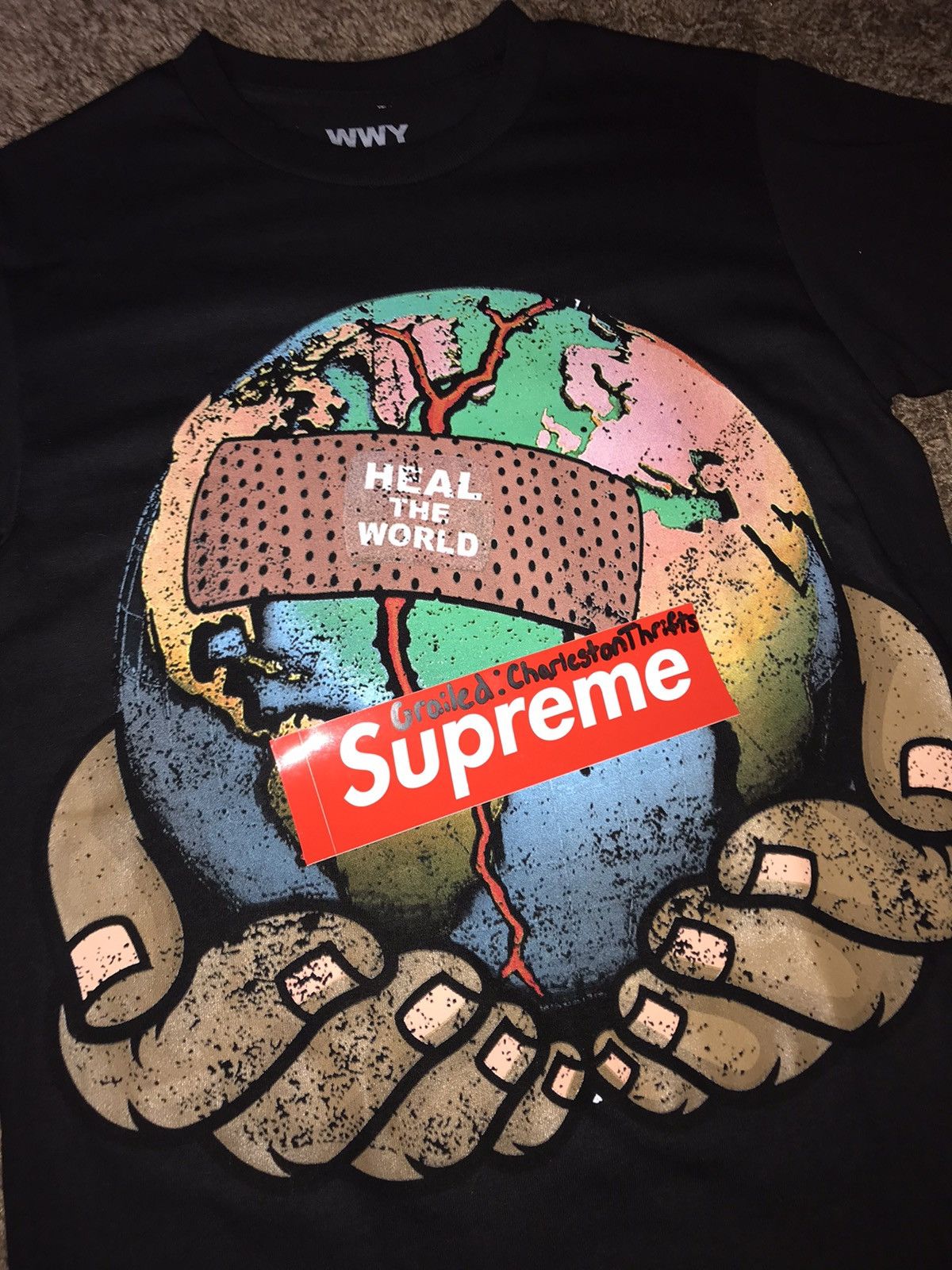 Vintage × Worldwide Youth WWY Heal The World Tee BLM Size US S / EU 44-46 / 1 - 2 Thumbnail