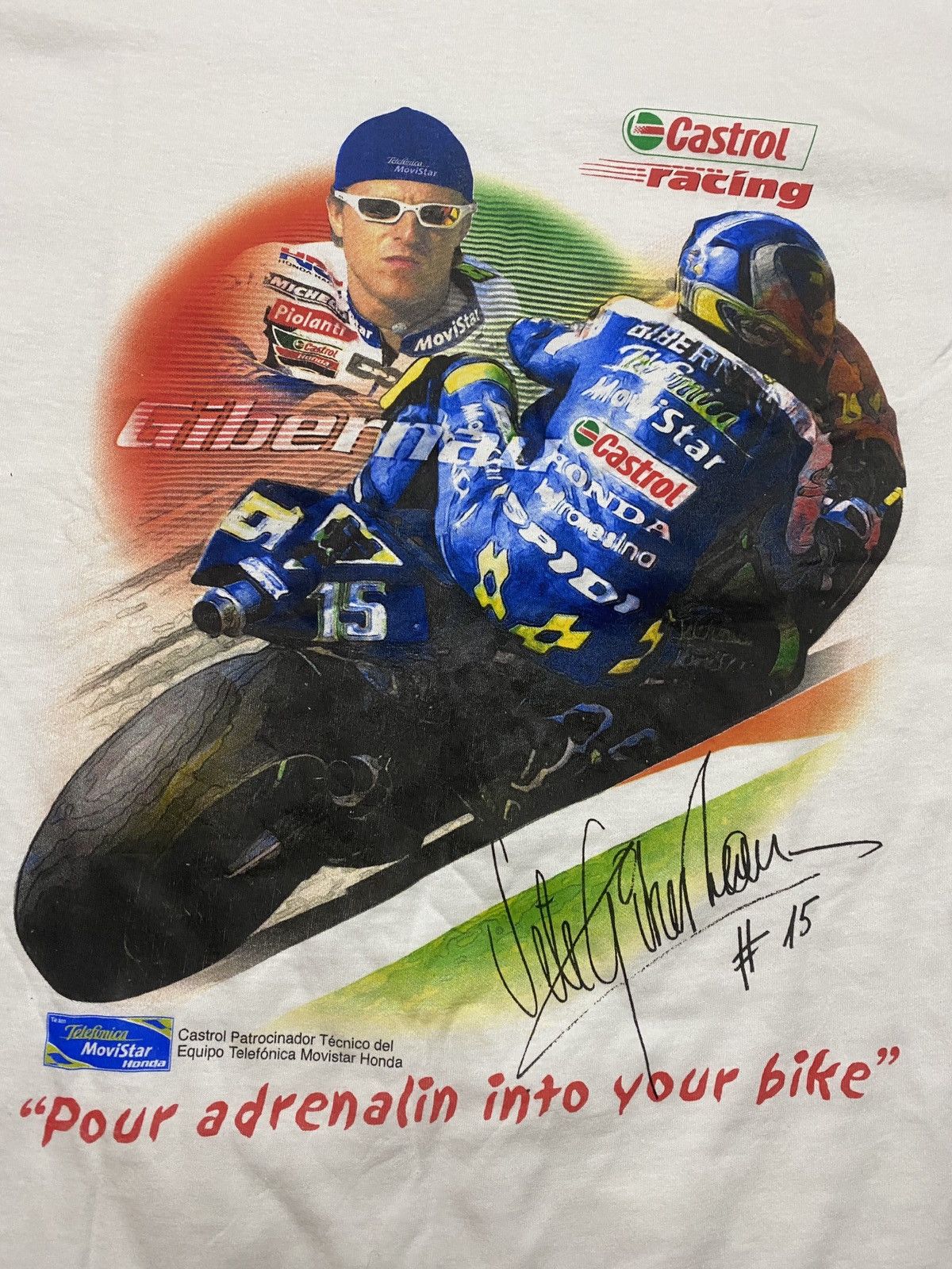 Vintage Vintage MotoGP Sete Gibernau t shirt very rare Size US L / EU 52-54 / 3 - 2 Thumbnail