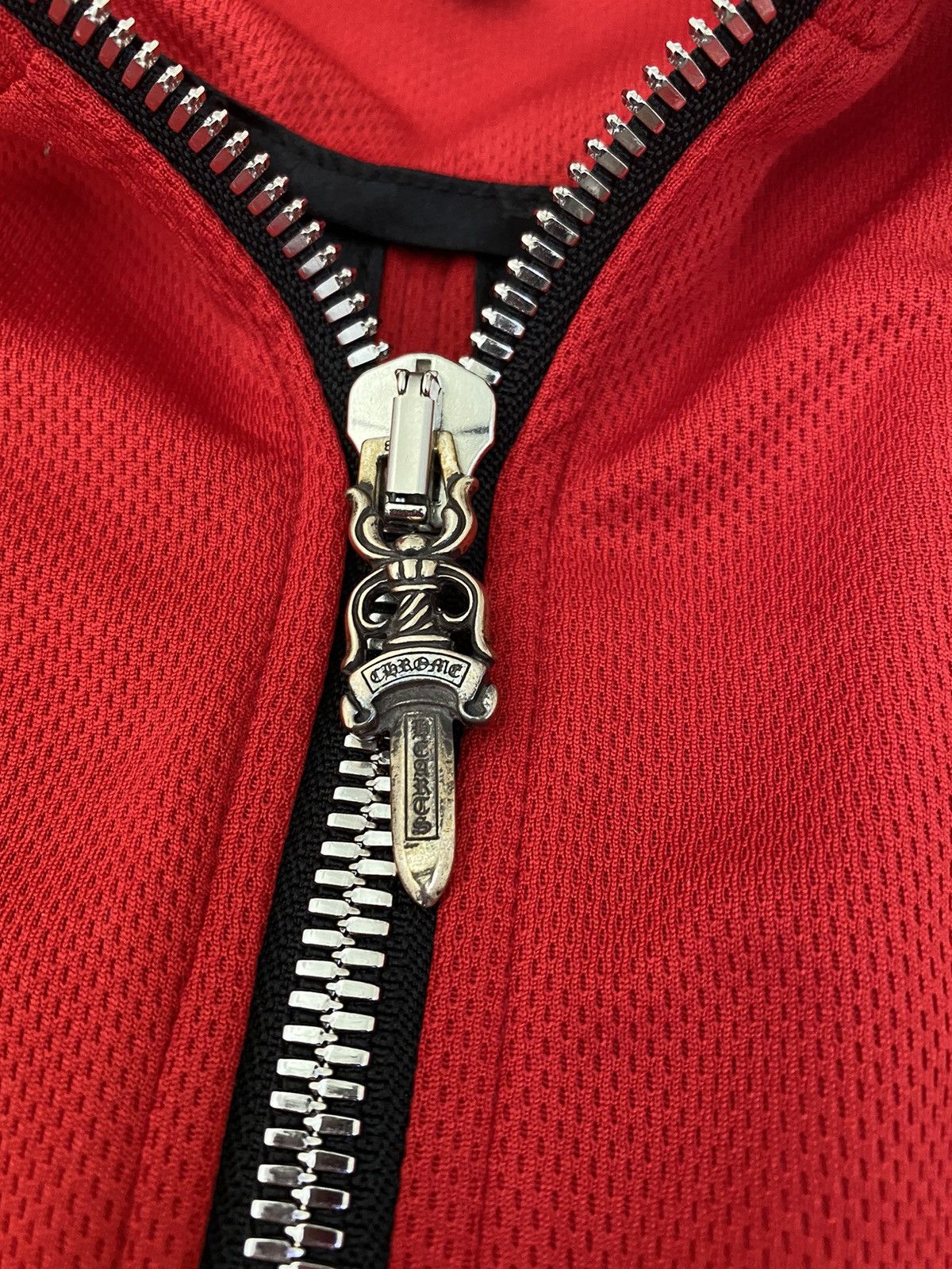 Chrome Hearts Chrome Hearts Track Jacket Leather Trimmed Red