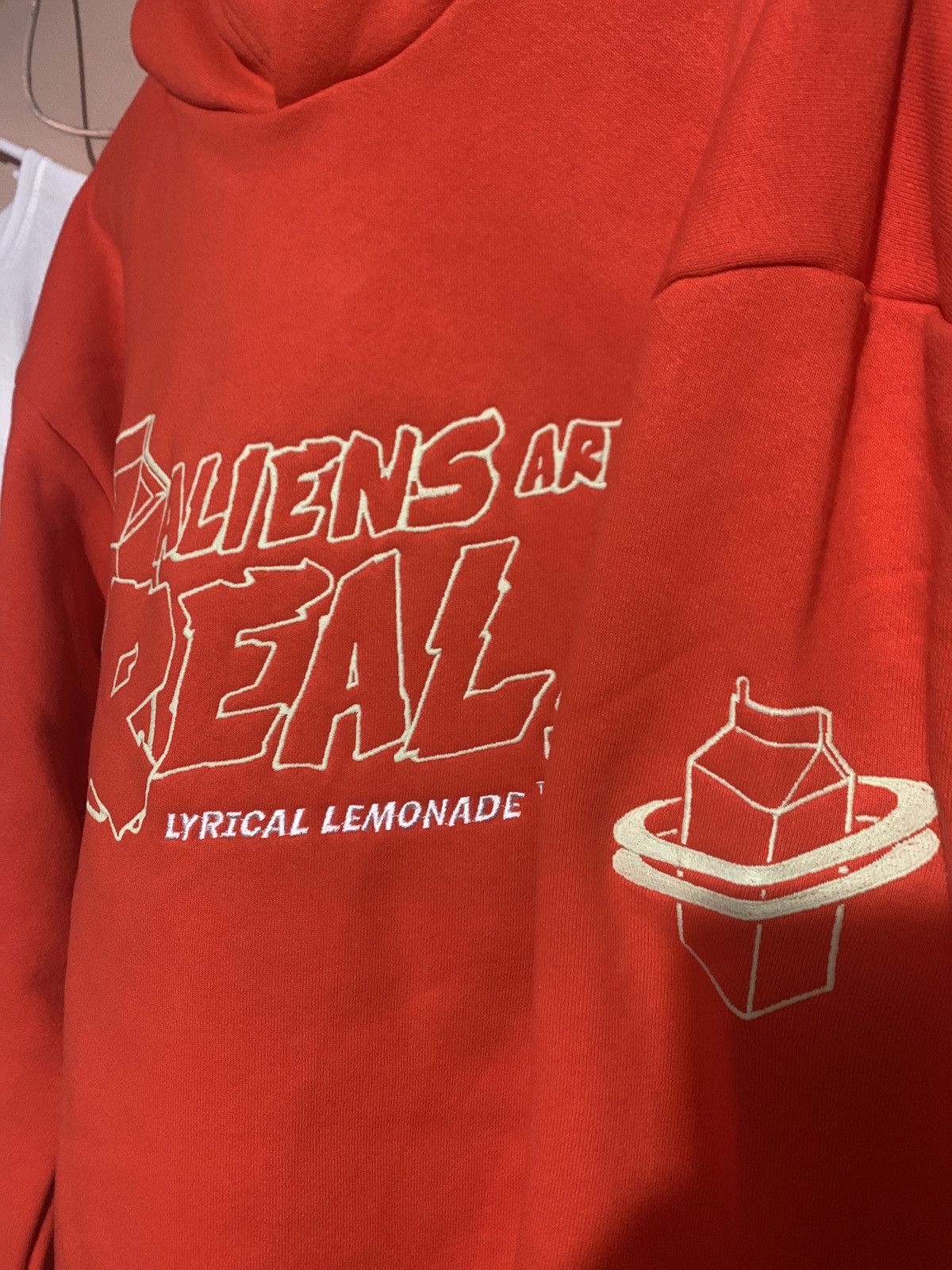 Aliens are real lyrical lemonade hoodie red hotsell