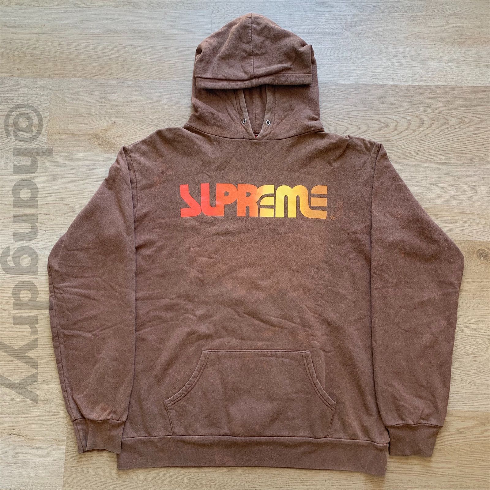 Supreme × Vintage 2003 Supreme Surfstyle Hoodie Brown L | Grailed