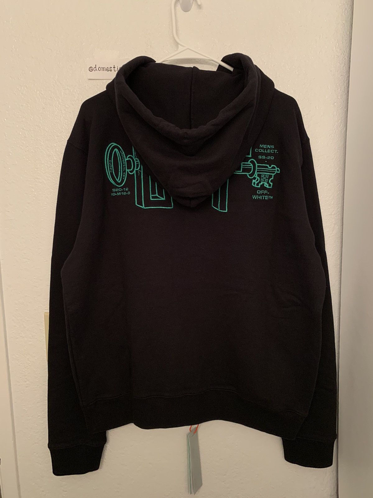 Off-White Off-White Universal Key Black Mint Hoodie Size US L / EU 52-54 / 3 - 3 Thumbnail