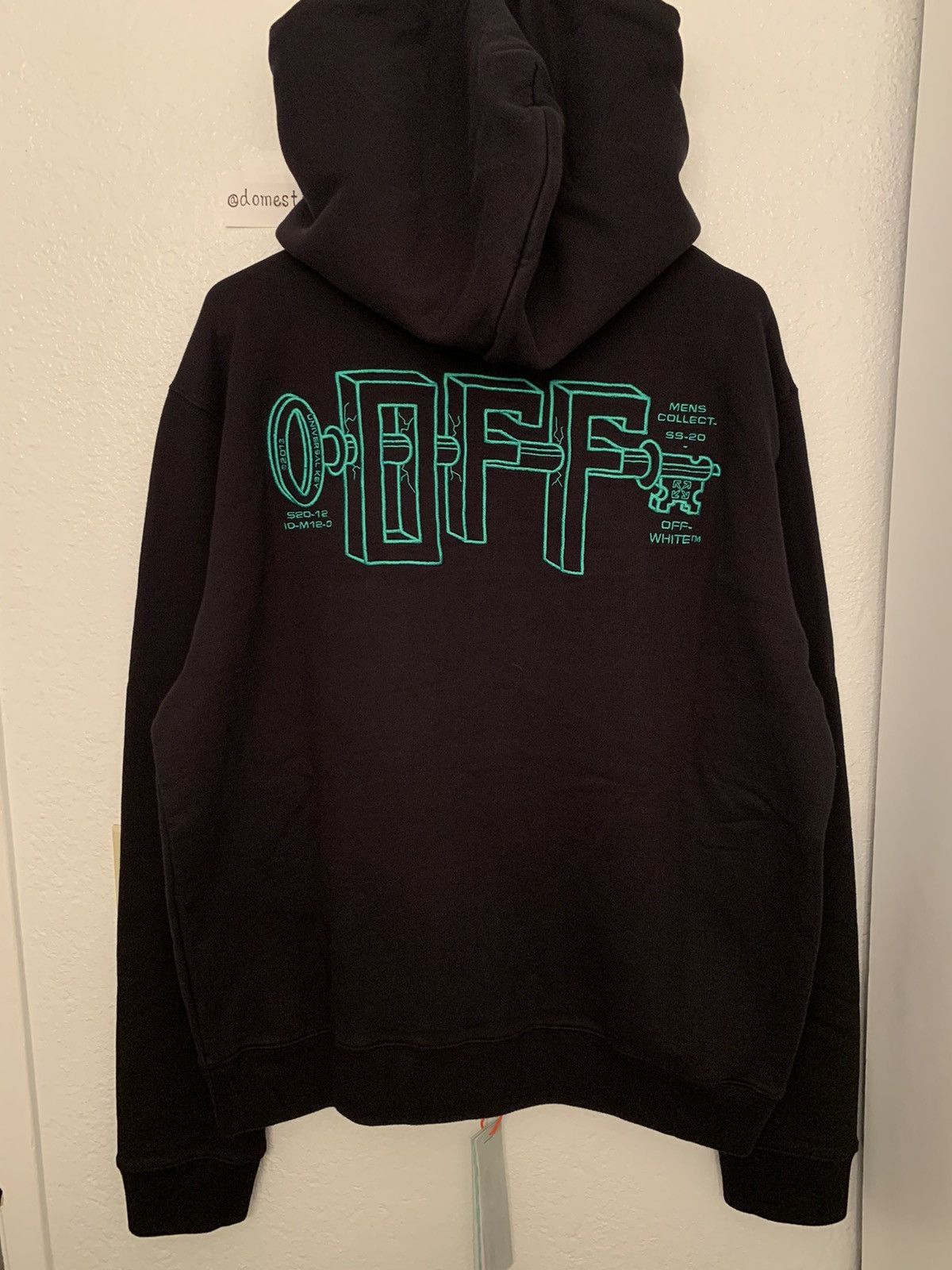 Off-White Off-White Universal Key Black Mint Hoodie Size US L / EU 52-54 / 3 - 2 Thumbnail