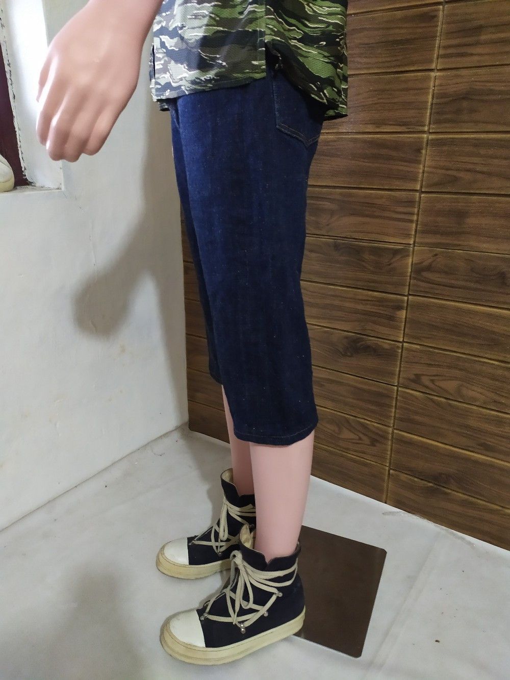 Sugar Cane × Toyo Enterprises Sugar cane Cropped denim Jeans Pants Toyo enterprise Size US 29 - 4 Thumbnail