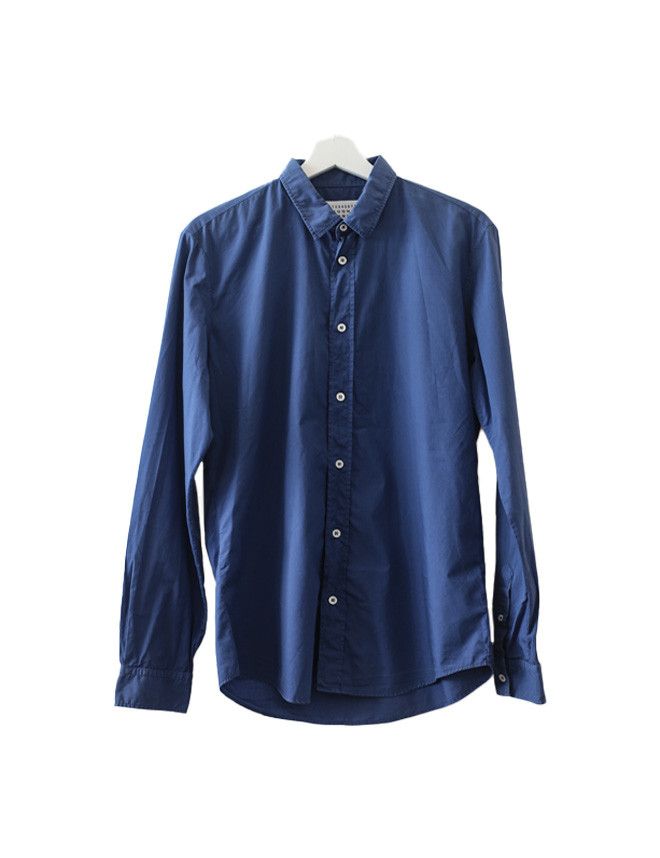 Maison Martin Margiela Blue Button Up Shirt Medium/48 - Tops