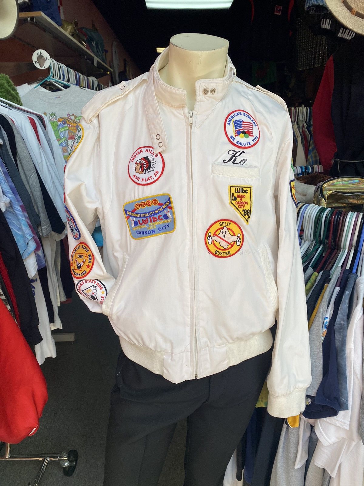 Vintage 90 s VINTAGE Angeltown zip up banana yellow bowling jacket Grailed