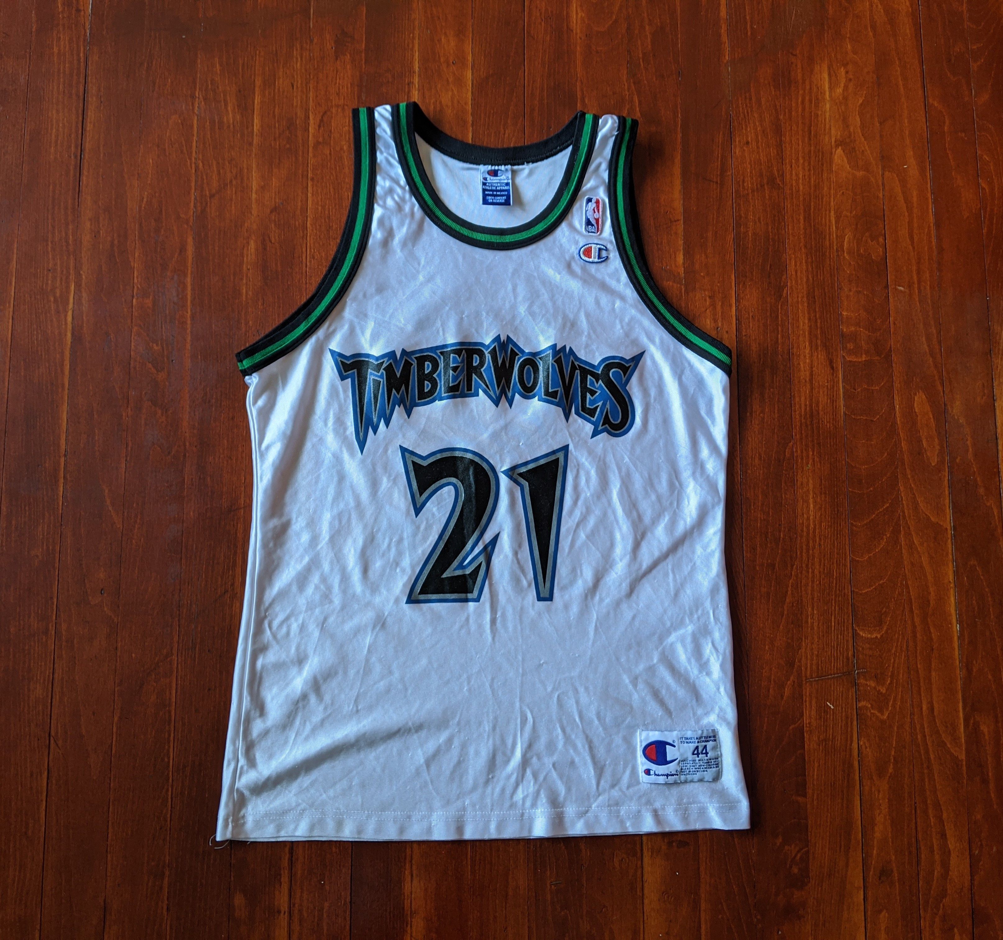 Size 44 - Vintage Kevin Garnett Timberwolves Champion Jersey – Twisted  Thrift