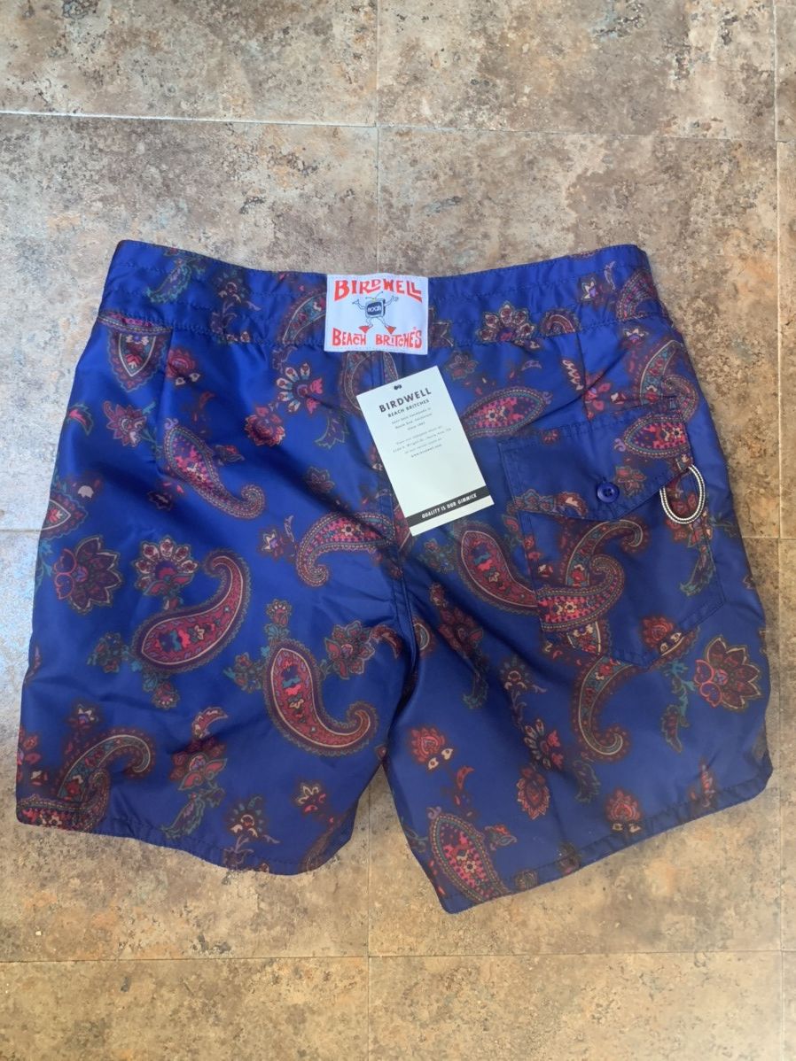 Noah Noah x Birdwell 310 Board Shorts Blue Paisley | Grailed