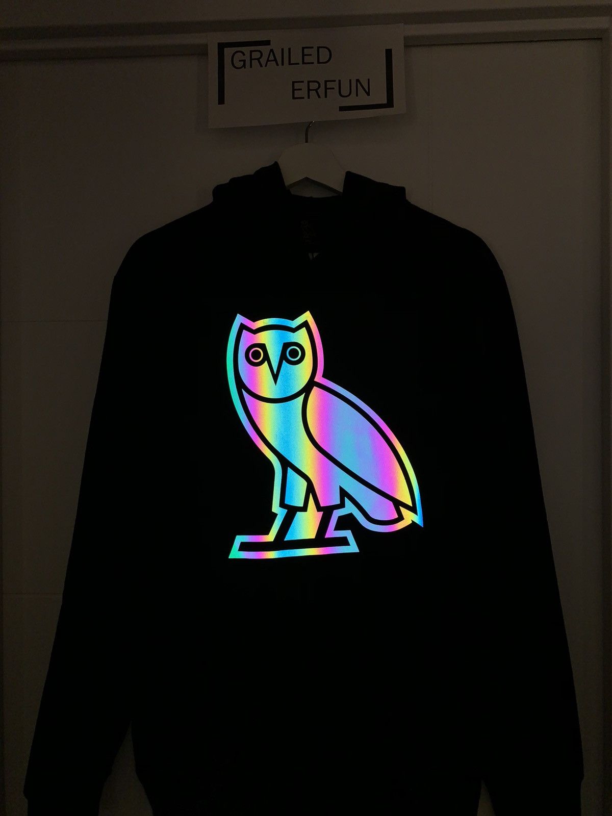 Hologram owl hoodie sale