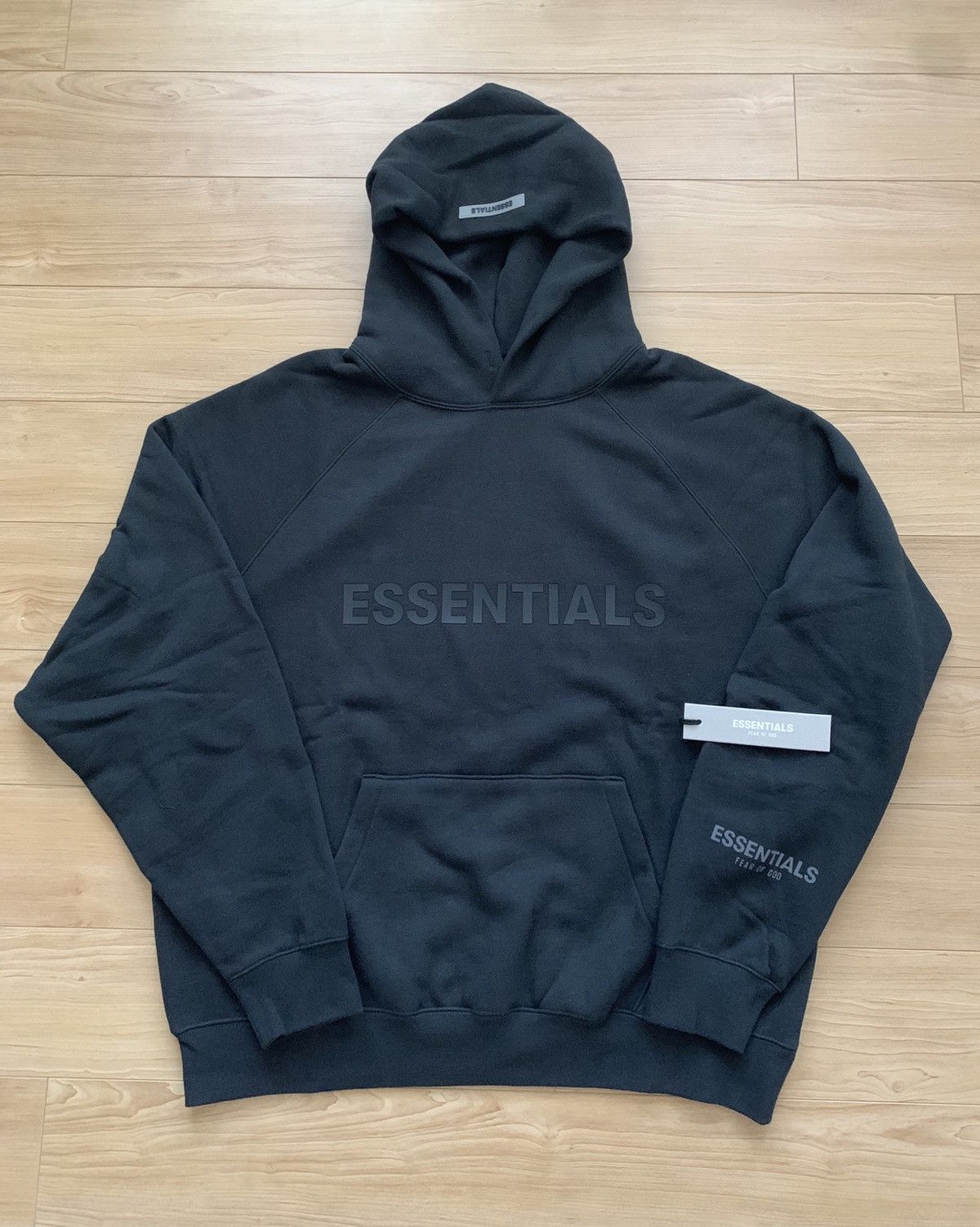 Fear of God FOG Essentials Black Hoodie BRAND NEW | Grailed