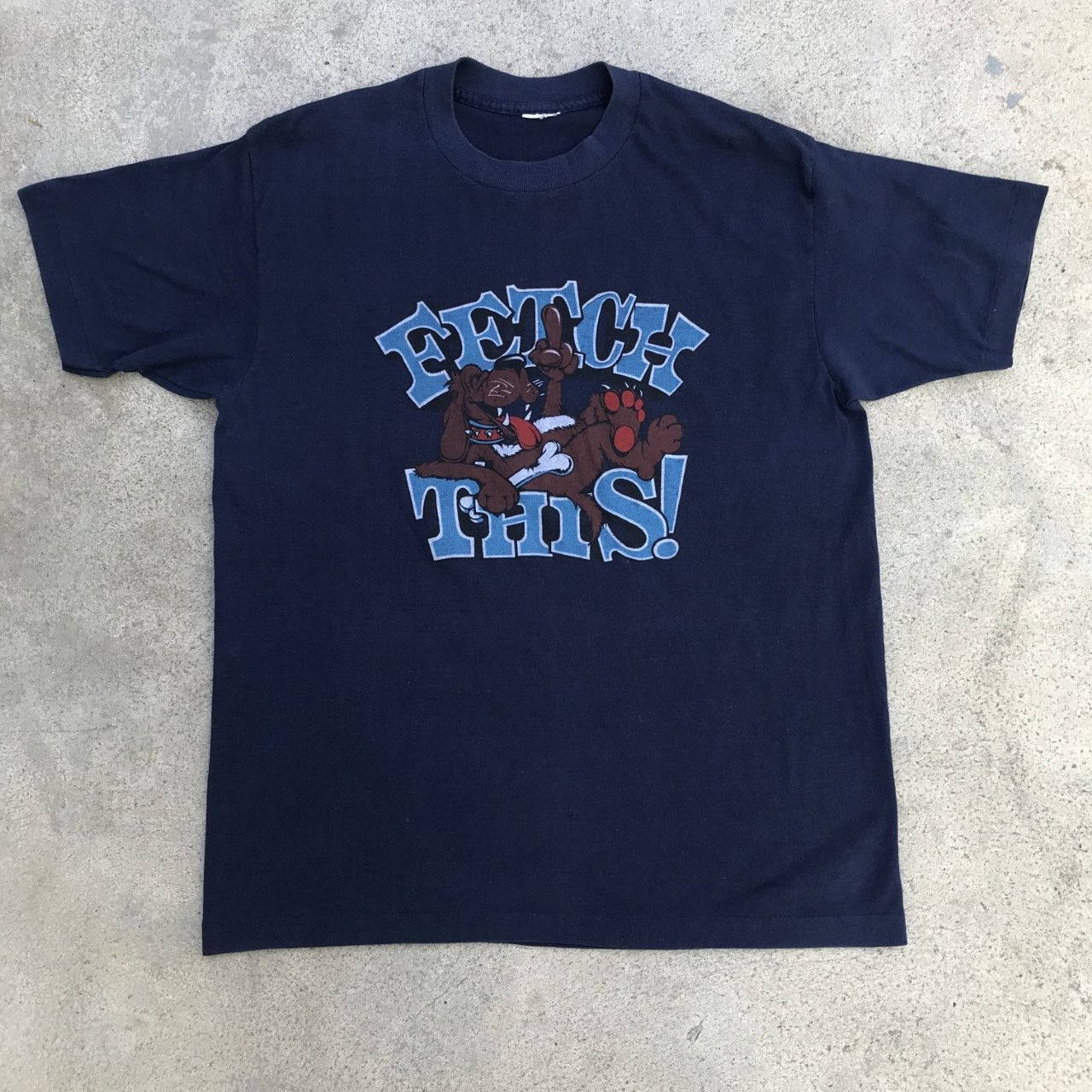 Vintage 90s Fetch Dog Cartoon Humor Funny Tee graphic streetwear Size US M / EU 48-50 / 2 - 2 Thumbnail