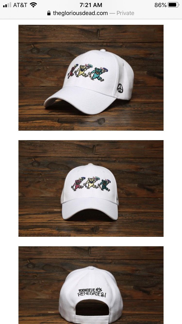 image of Flatbush Zombies 3 Dancing Bears Hat in White, Men's