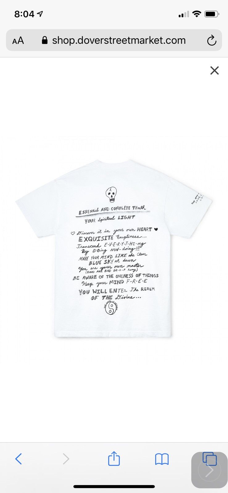 Dover Street Market × Wes Lang NEW Wes Lang DSM fearless Do Better white t shirt Size US XL / EU 56 / 4 - 2 Thumbnail