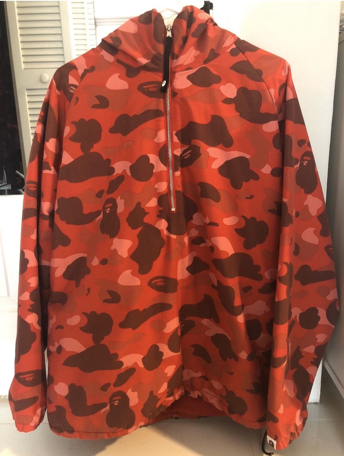 Bathing Ape Red Camo Snow Hoodie