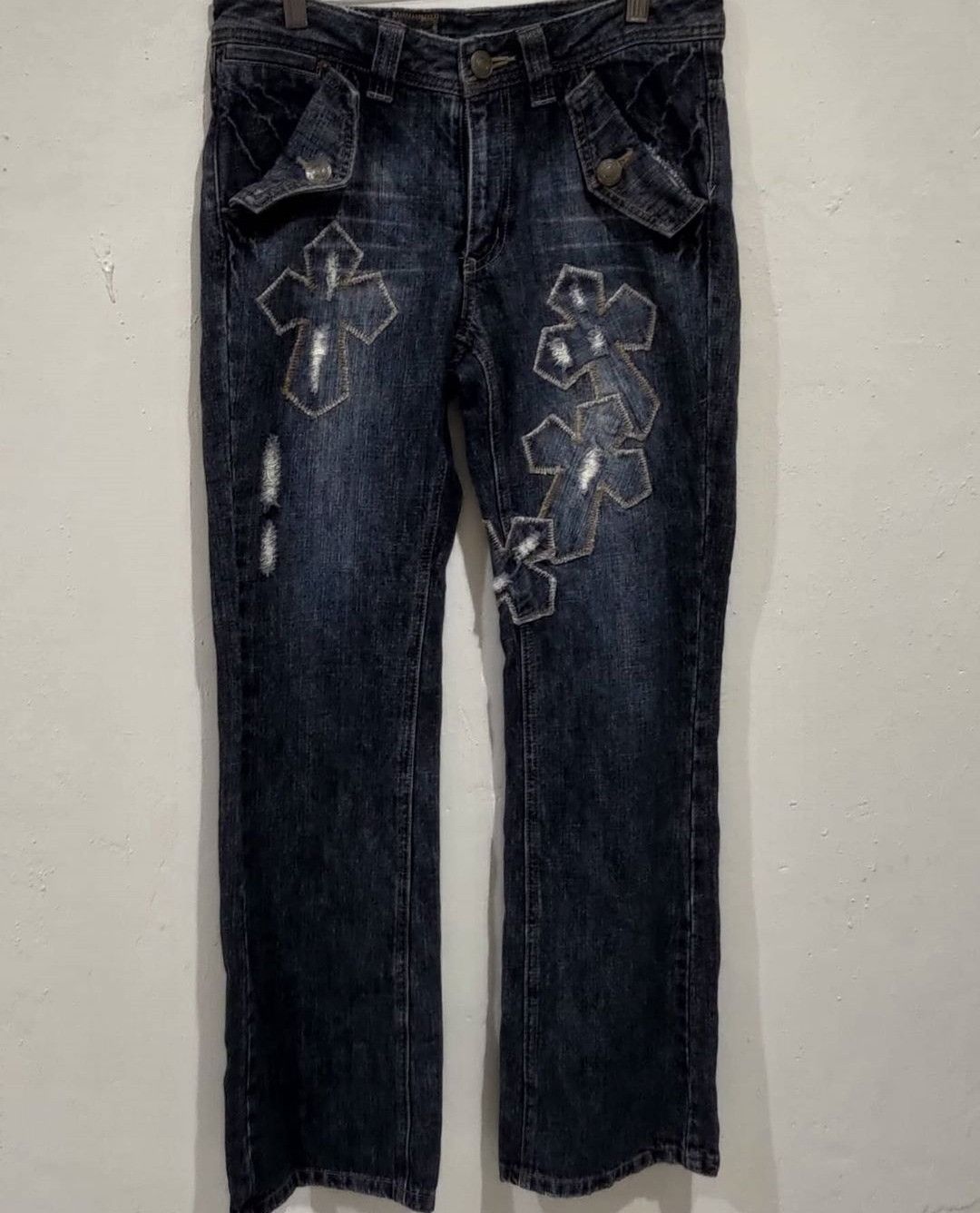 Designer × Japanese Brand Japanese Brand Cross DenimPants Size US 30 / EU 46 - 1 Thumbnail