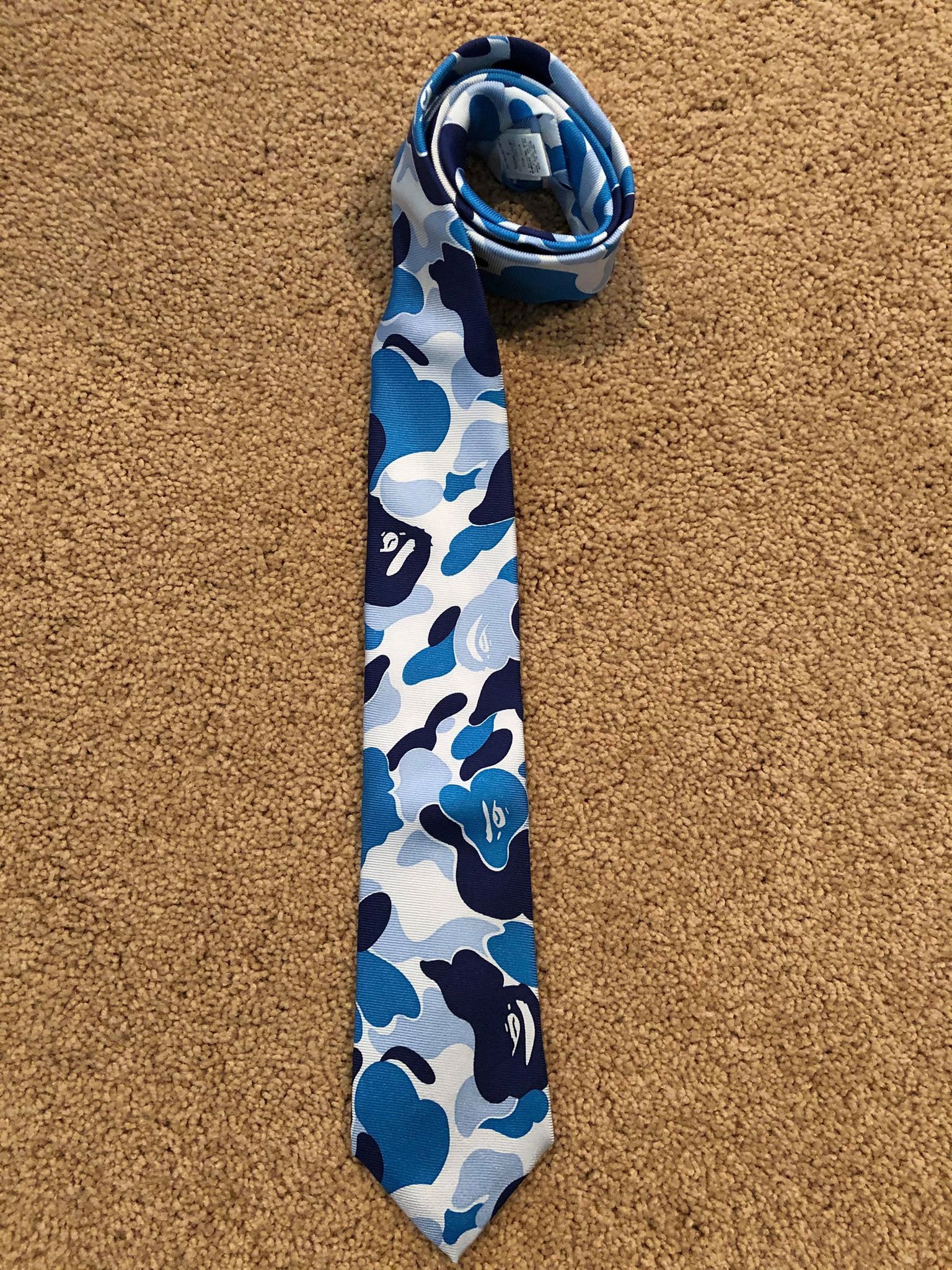 Bape Mr. Bathing Ape Neck Tie - ABC Blue Camo | Grailed