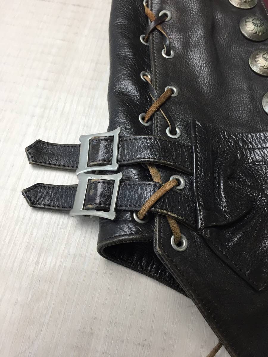 Blackmeans Blackmeans Leather Concho Vest Size US S / EU 44-46 / 1 - 7 Thumbnail