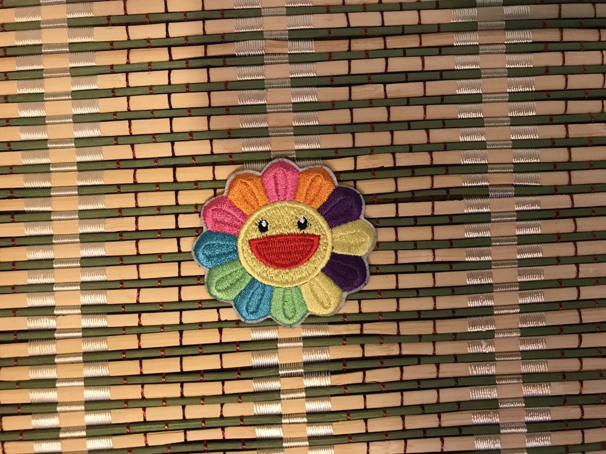 Takashi murakami flower iron on patch