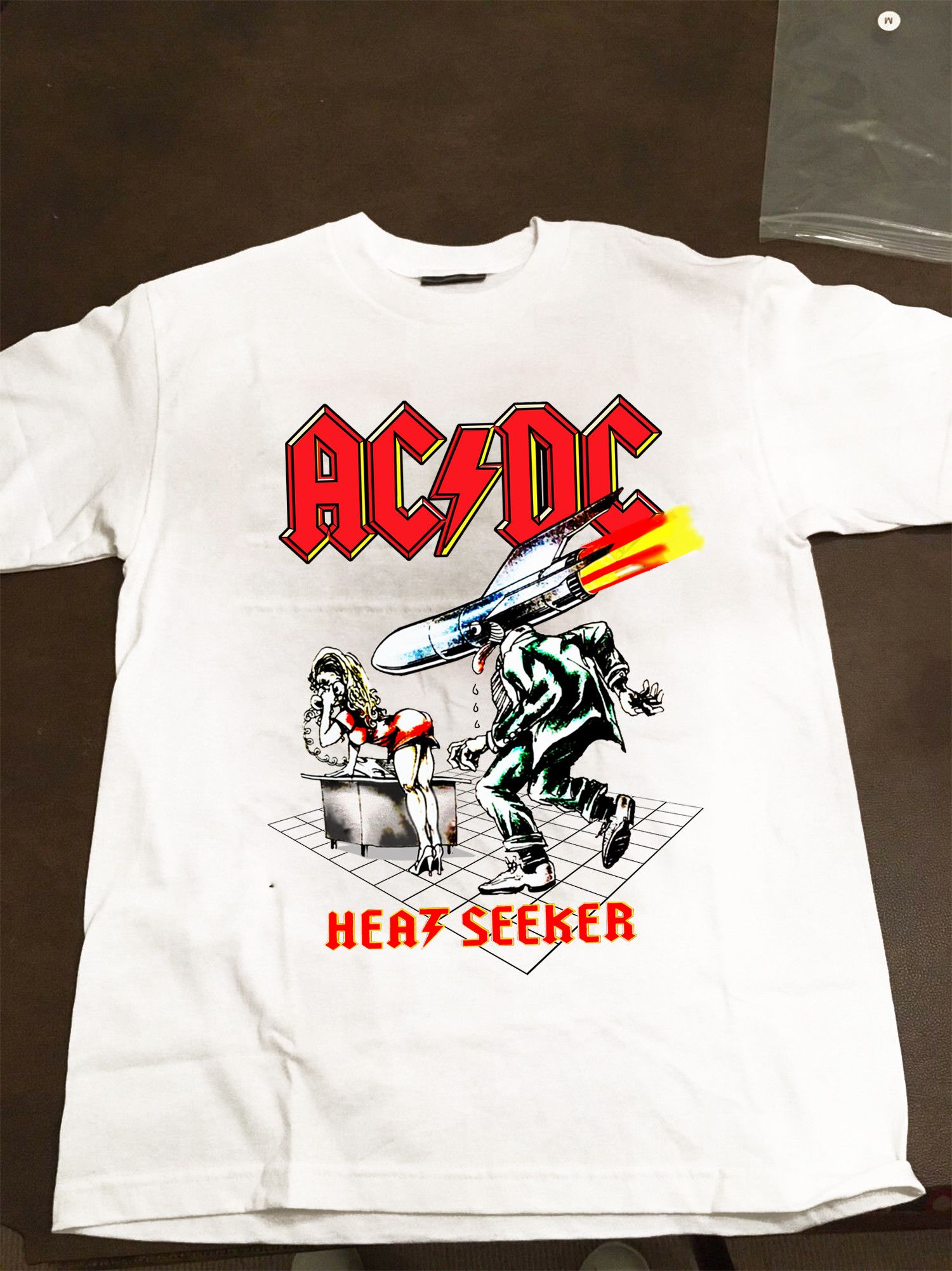 Band Tees × Gildan × Vintage VINTAGE AC/DC HEAT SEEKER WORLD TOUR T ...