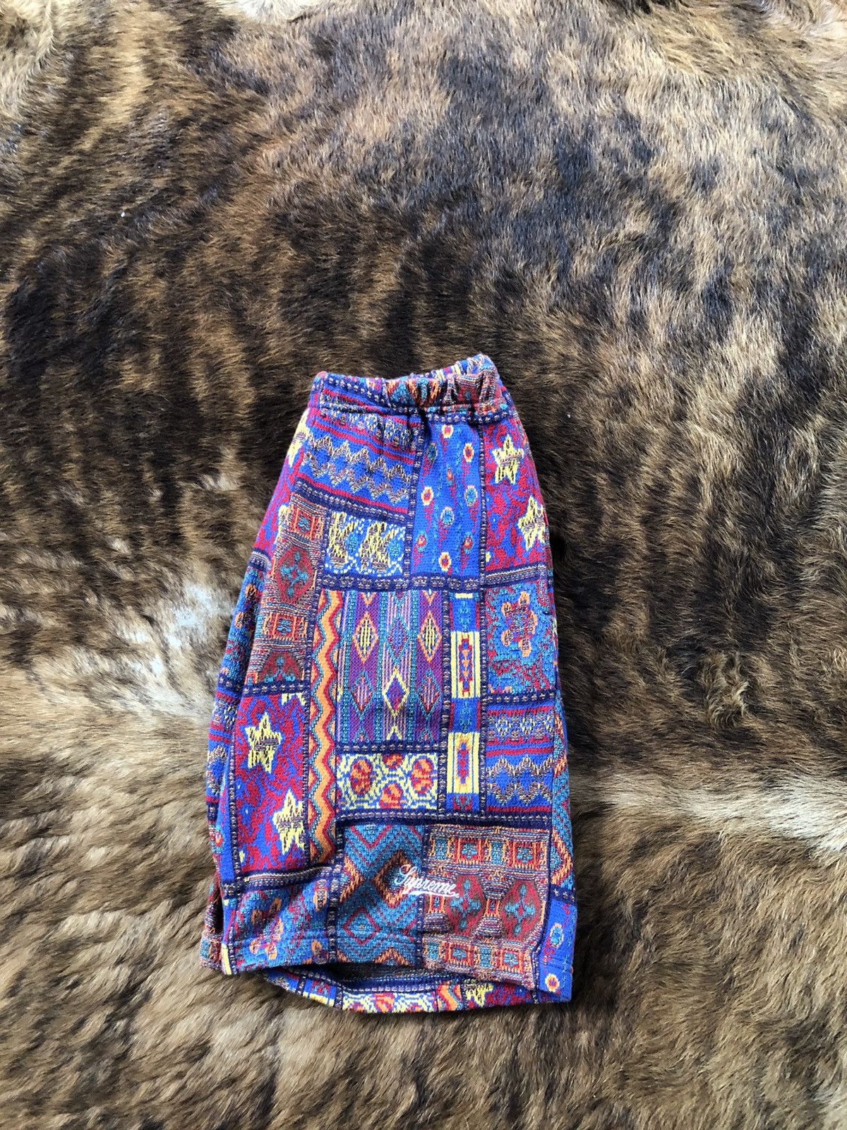 Supreme patchwork knit store shorts