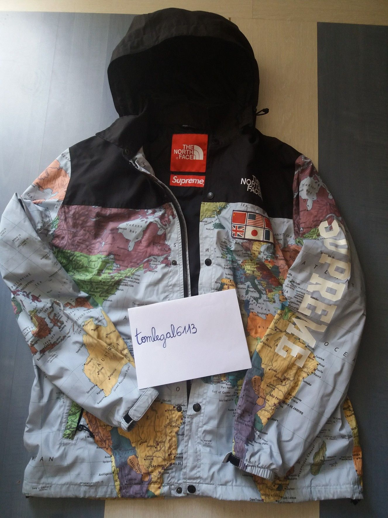 World Famous Jacquard Supreme World Jacket Supreme Map Jacket