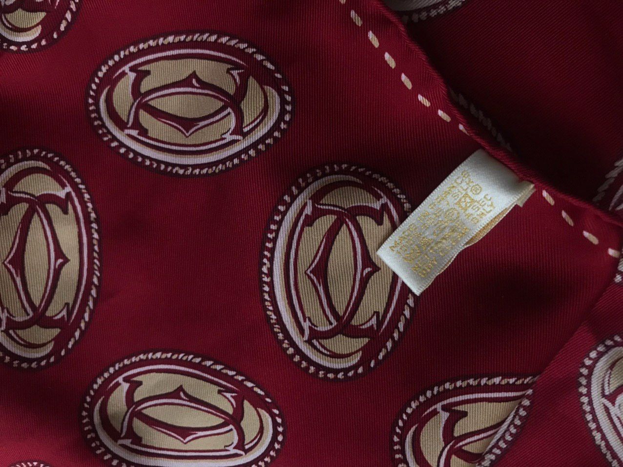 Cartier Cartier Monogram red silk scarves Size ONE SIZE - 4 Thumbnail