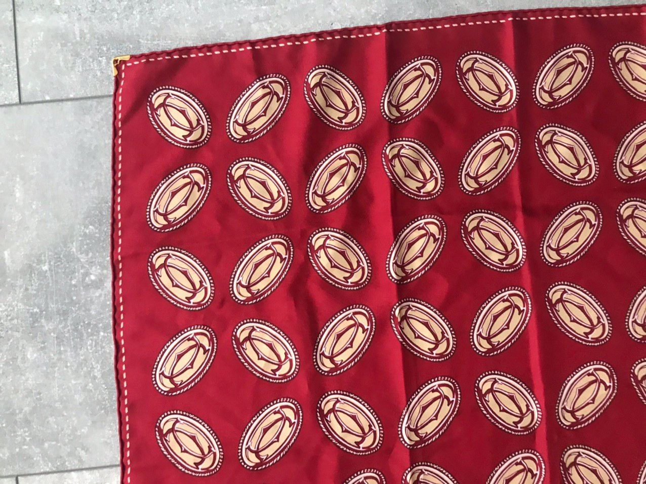 Cartier Cartier Monogram red silk scarves Size ONE SIZE - 9 Thumbnail