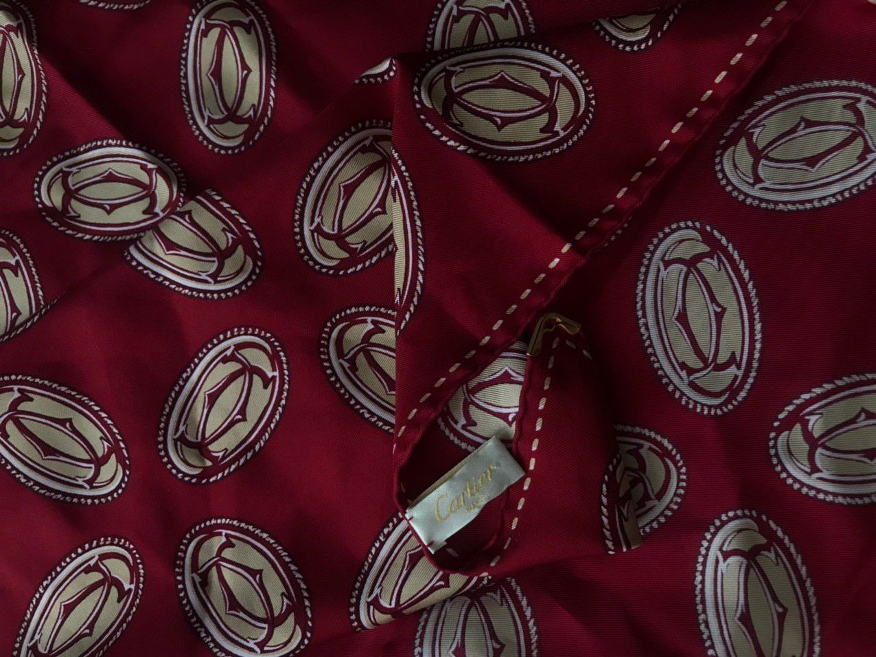 Cartier Cartier Monogram red silk scarves Size ONE SIZE - 2 Thumbnail