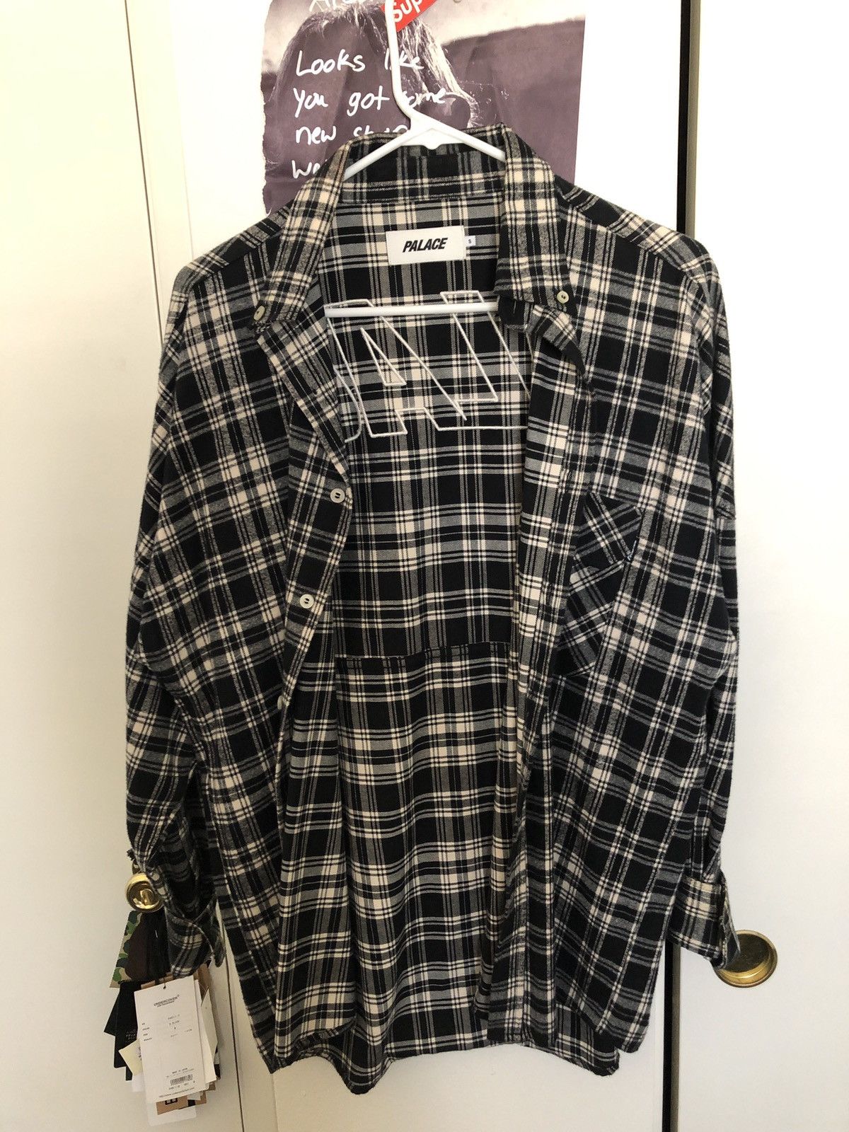 Palace Flannel Drop Shoulder Shirt Navy