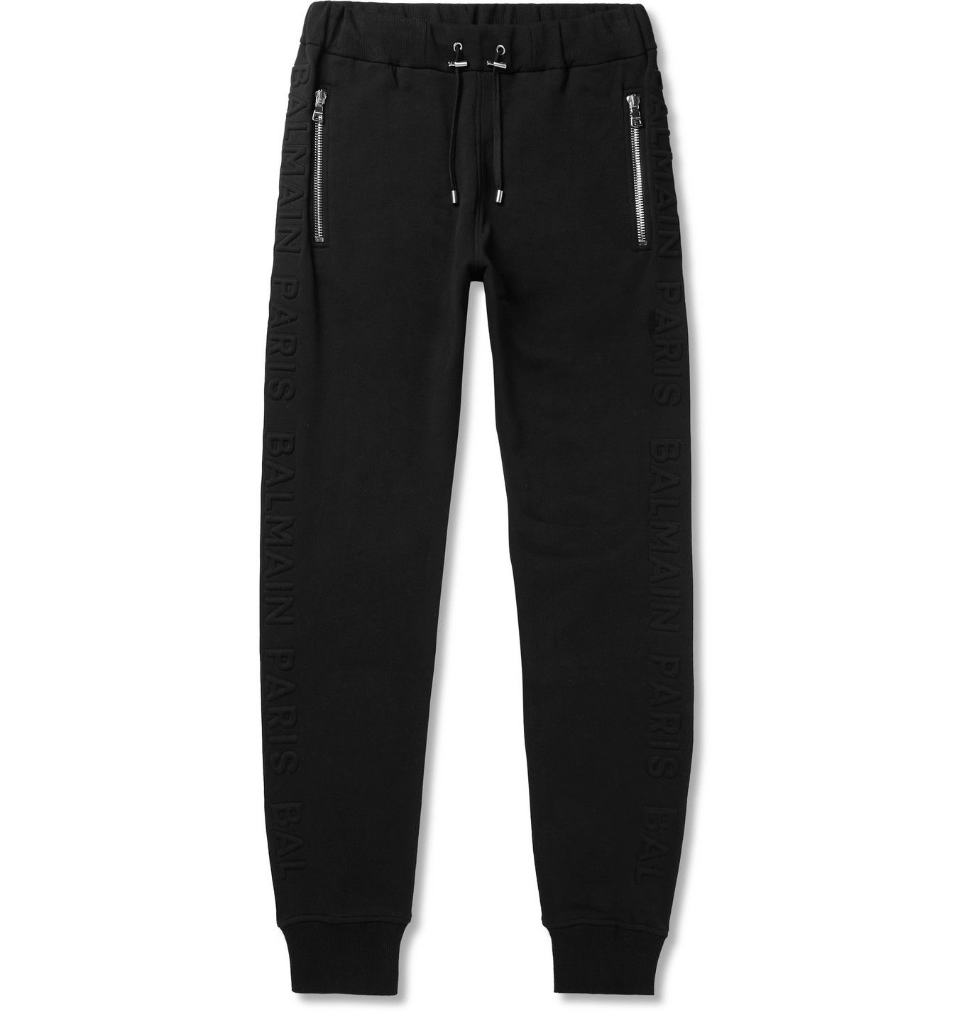 Embossed Logo Jogger Sweatpants with zip pockets Large