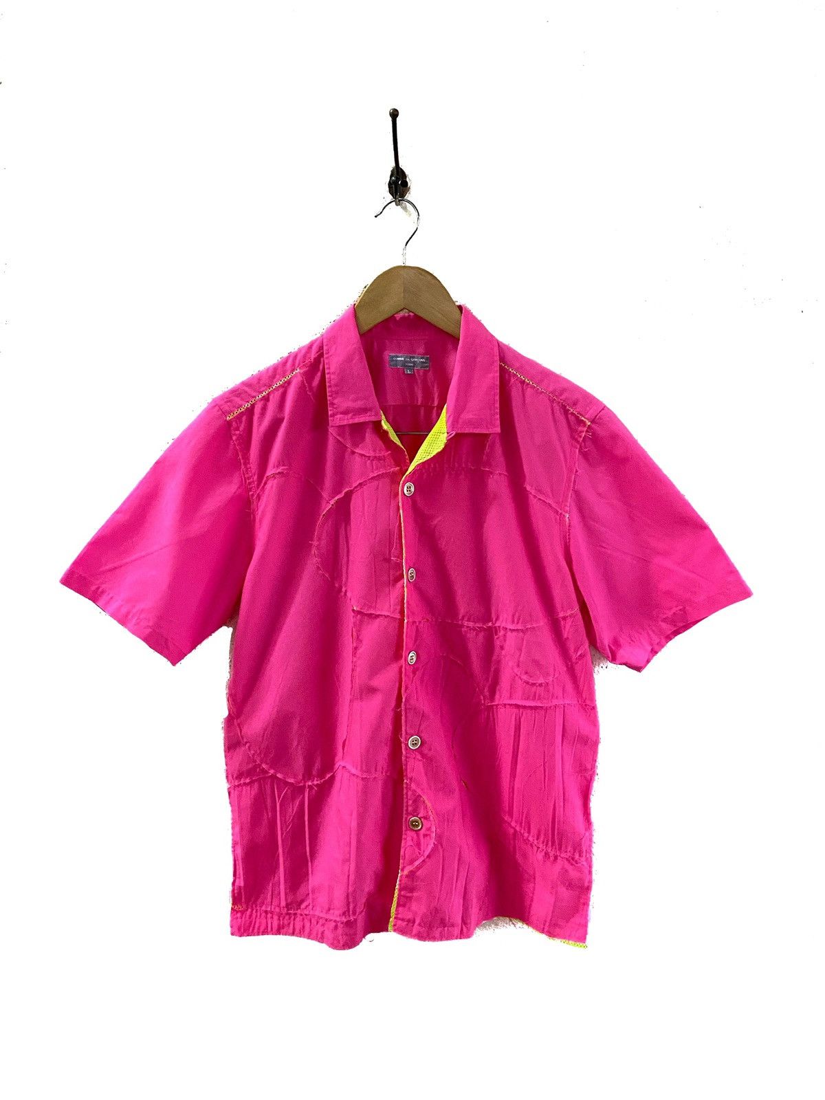 Comme Des Garcons Homme CDG Patchwork Short Sleeve Shirt