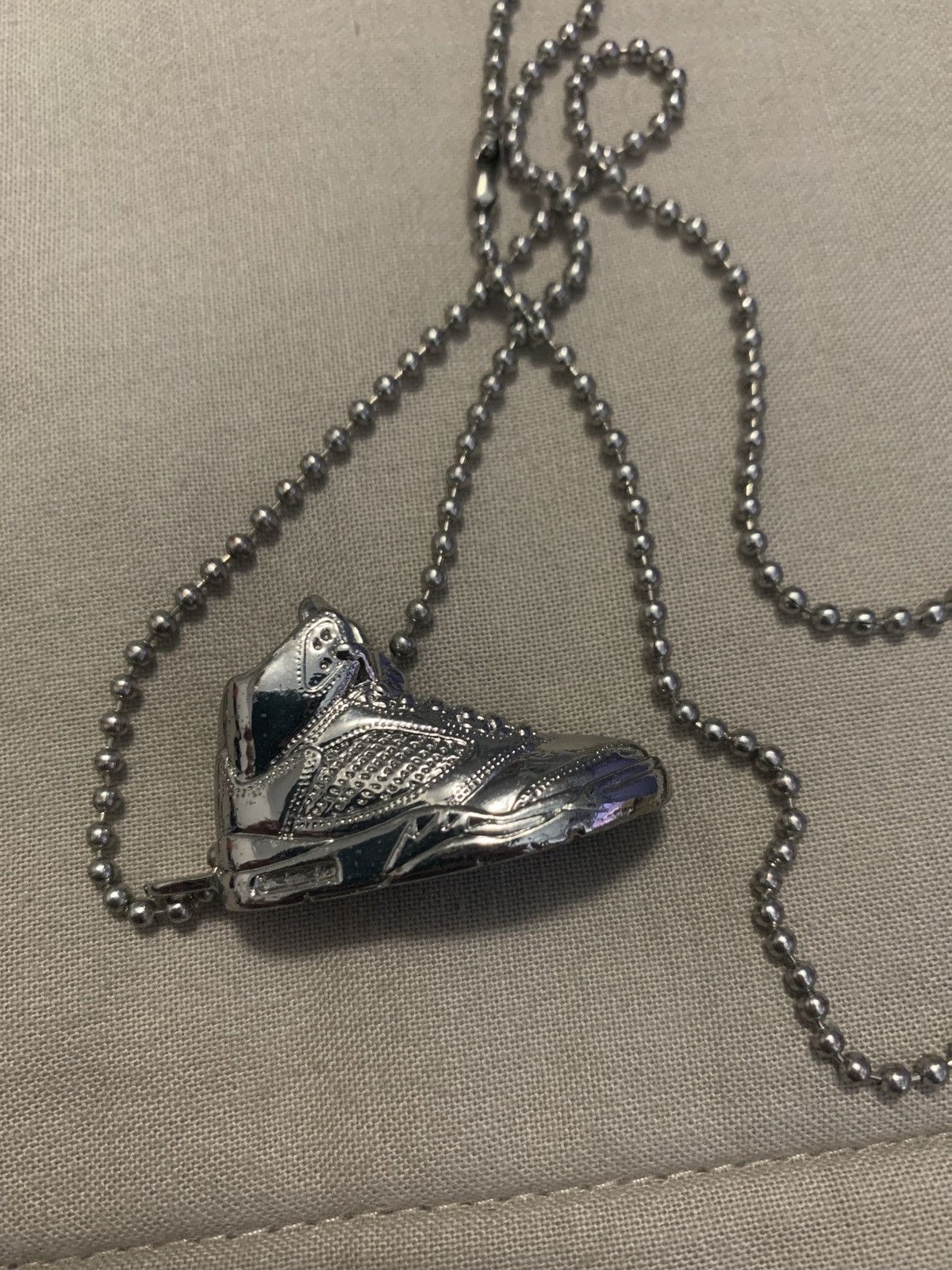 Jordan Brand Air Jordan stainless steel 5 necklace Grailed