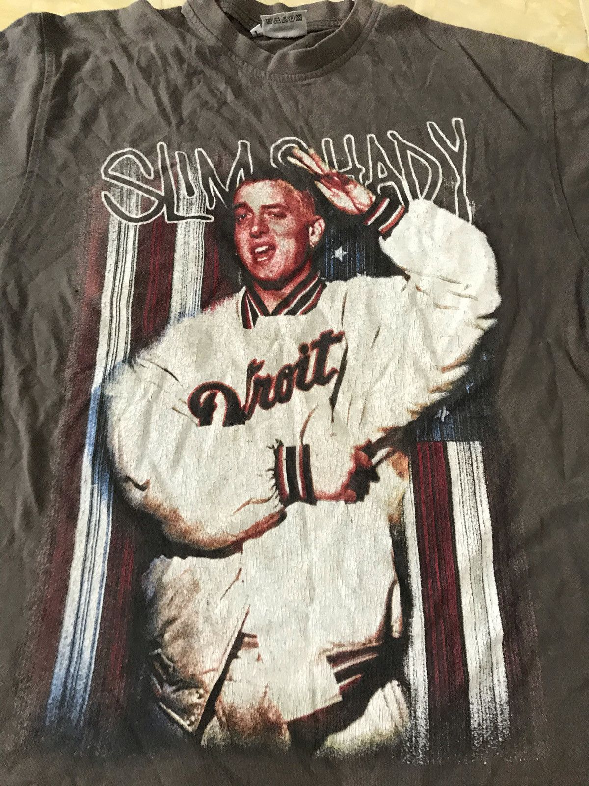 Eminem Vintage 90s Eminem Slim Shady rap T-shirt Size US L / EU 52-54 / 3 - 3 Thumbnail