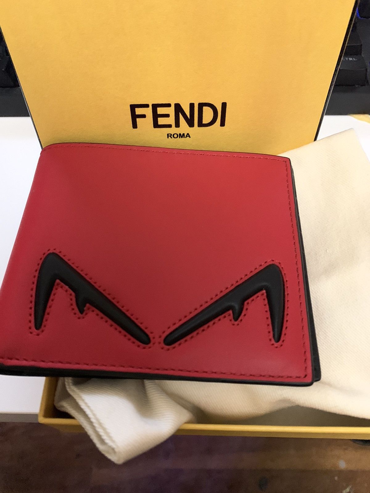 Fendi Fendi bug eye bifold Red Grailed