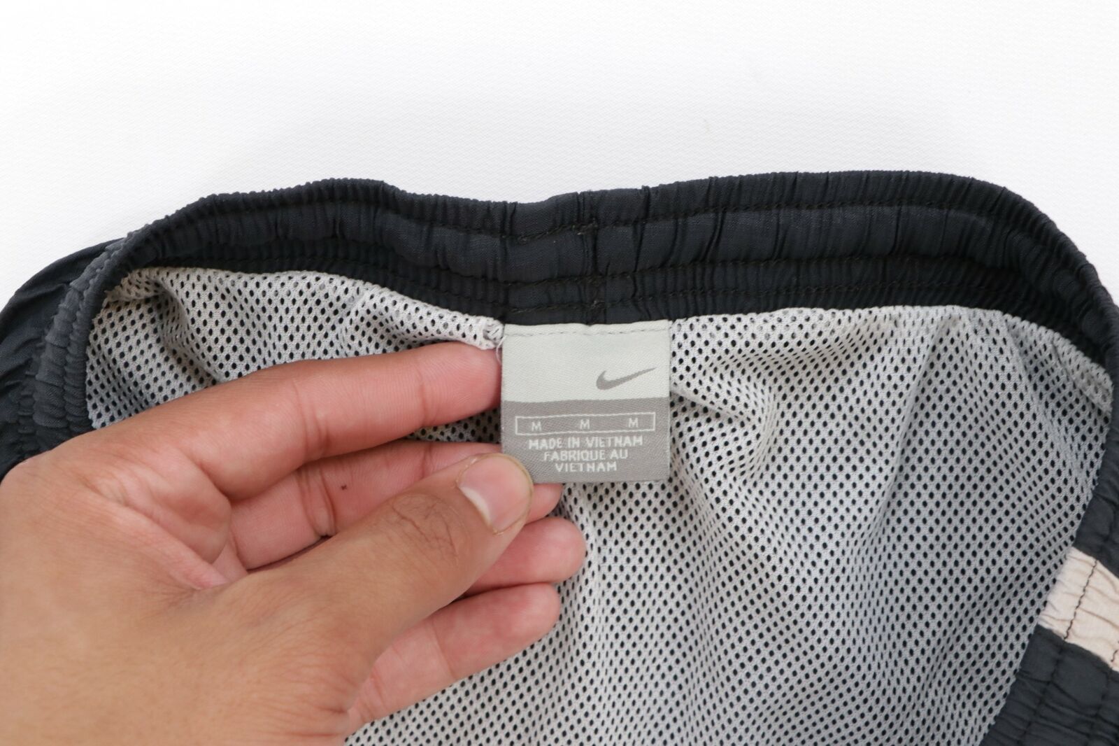 Nike × Vintage Vintage Nike Stitched Spell Out Striped Lined Nylon Shorts Size US 32 / EU 48 - 6 Thumbnail