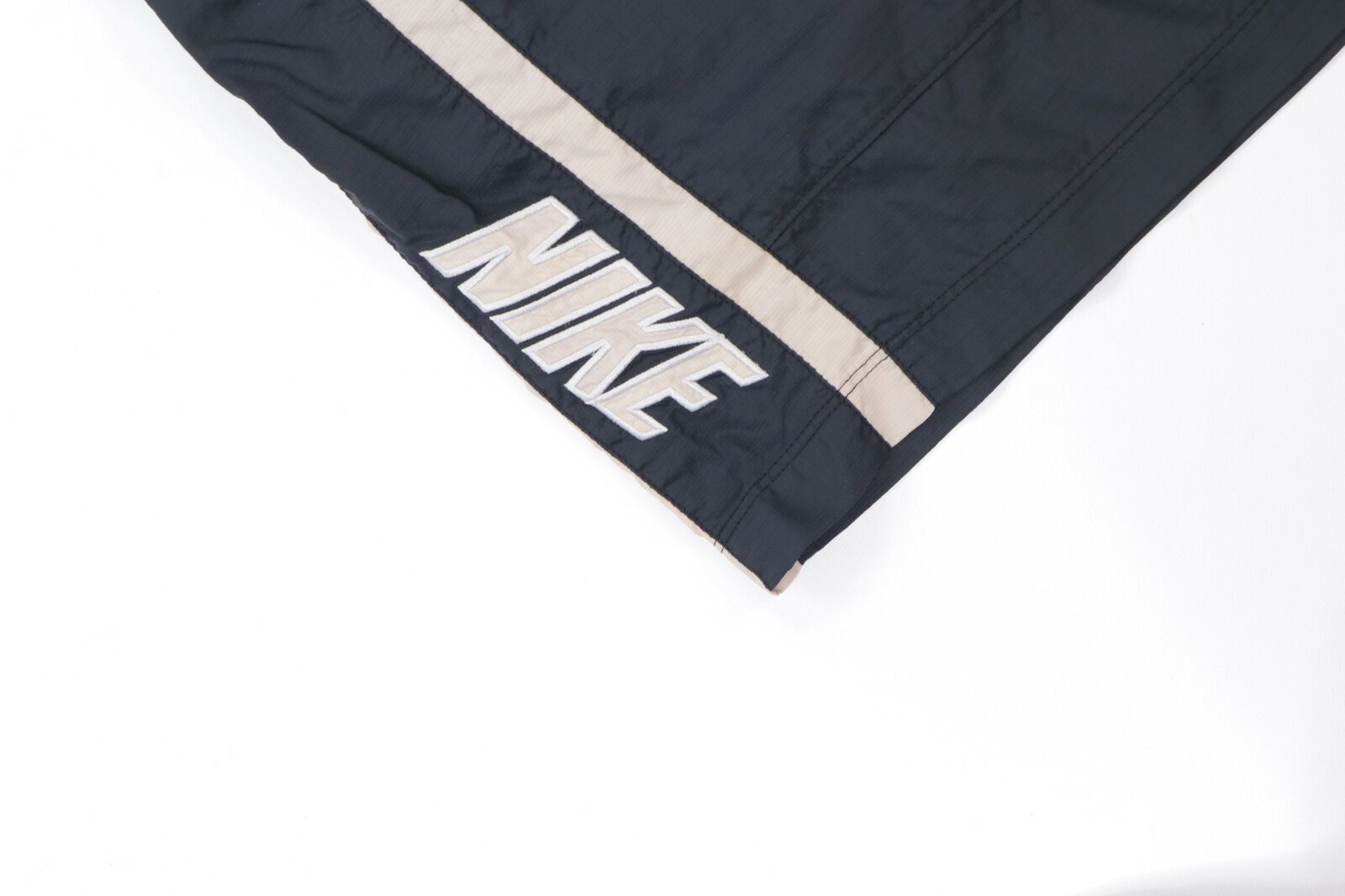 Nike × Vintage Vintage Nike Stitched Spell Out Striped Lined Nylon Shorts Size US 32 / EU 48 - 4 Thumbnail