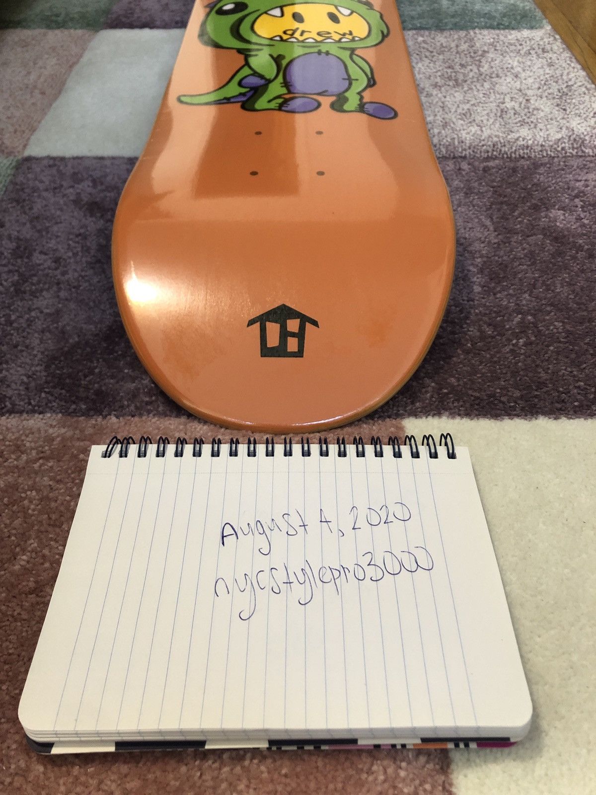 Drew House Drew House Dinodrew Dino Orange Skate Deck NWT | Grailed
