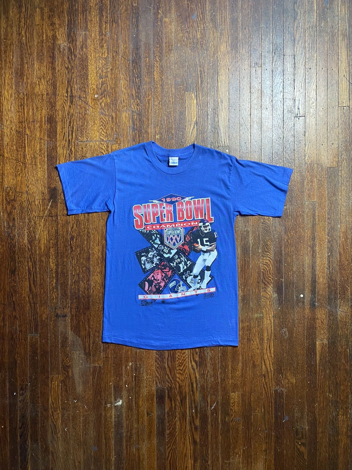 Vintage New York Giants Super Bowl XXV Salem Sportswear Shirt Size Sma –  Yesterday's Attic