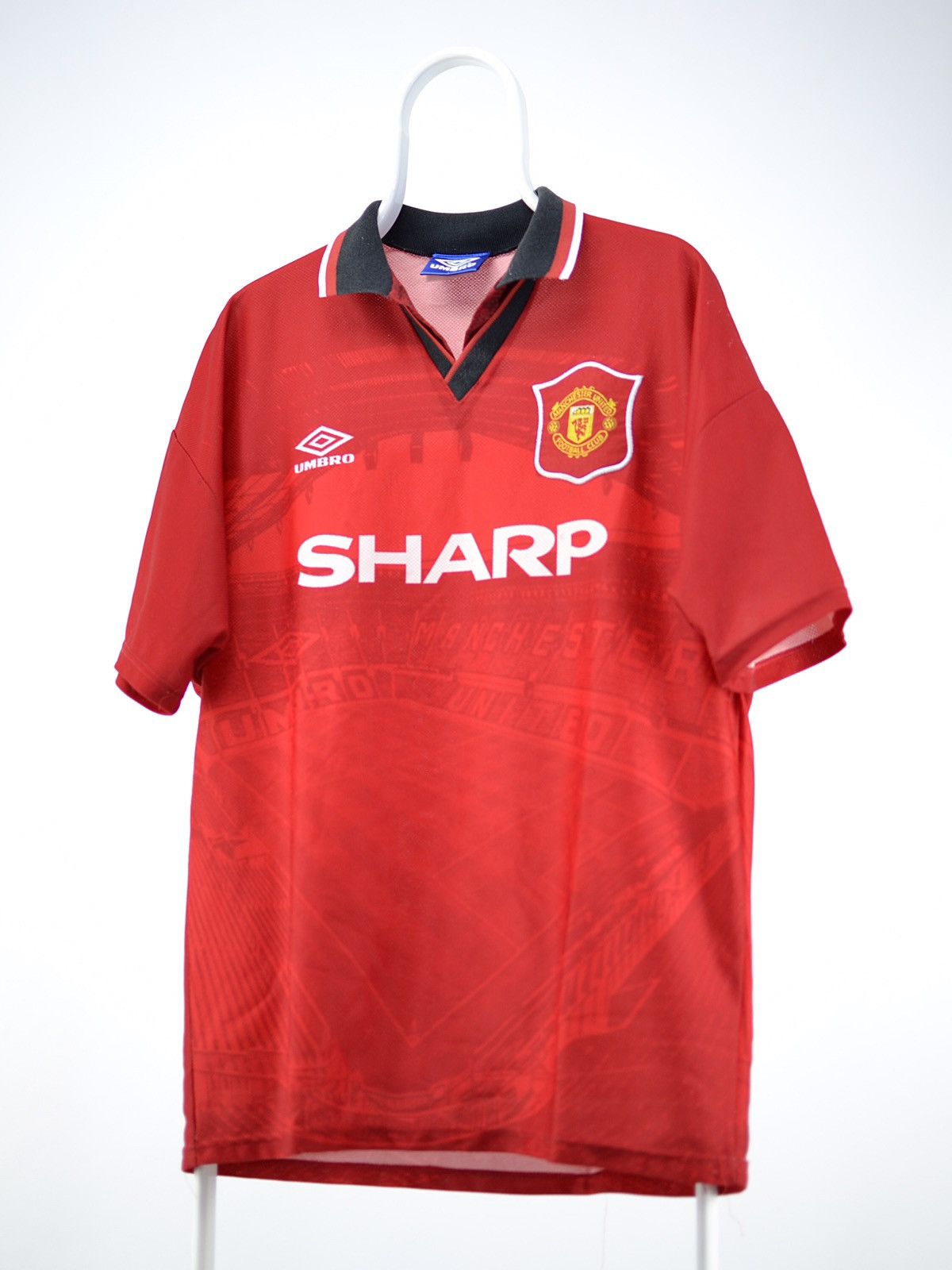 Umbro Vintage Manchester United Umbro Sharp Jersey Shirt 94/95 L Size US L / EU 52-54 / 3 - 4 Thumbnail